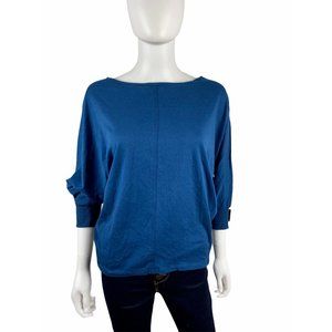 H by Bordeaux Sz S Blue 3/4 Sleeve Top NEW